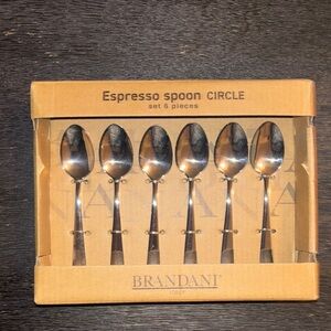 Brandani Silver Espresso Spoons Set
